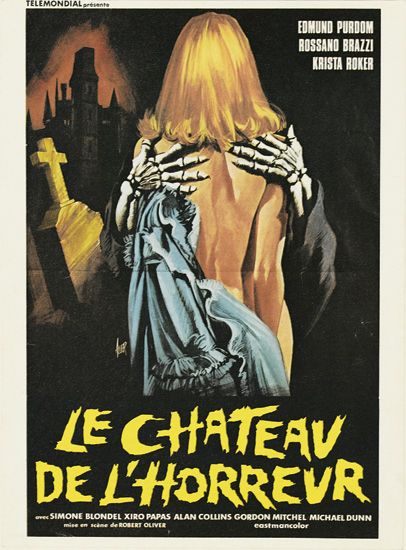 Edmund Purdom, Rossano Brazzi, Krista Roker, Le Chateav De L’Horrevr, Simone Blondel Xiro Papas Alan Coluns Gordon Mitchel Michael Dunn, de Rosirt Olver, Costmancolor