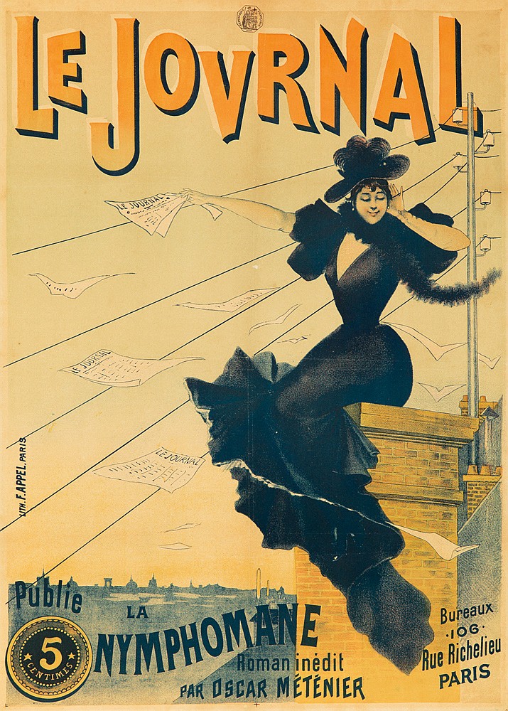 Le Jovrnal, NymPhomane, Roman Inedit, Par Dscar Metenier, Bureaux, Iog, Rue Richelieu, Paris