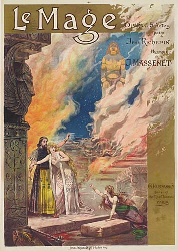 Le Mage Opsra 5 Aetes, Poeai, Jean Richepin, Musique, J. Massenet, Paris