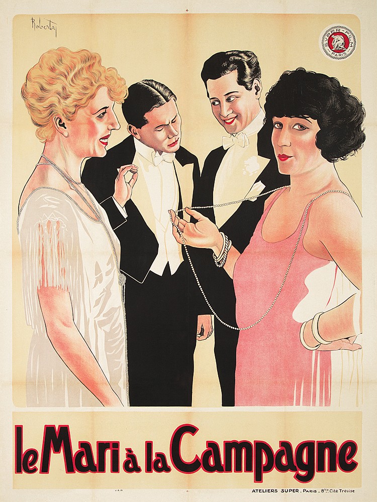 Roberty, Svper Pilm, Paris, Le Mari A La Campagne, Ateliers Super Paris. 8 Cite Trevise