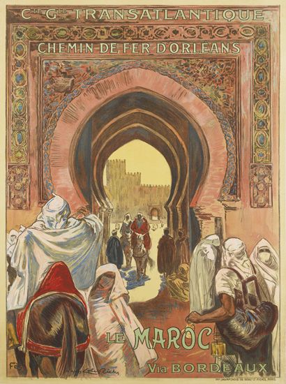 C G. Transatlantique Chemin de Fer D’Orleans, Le Maroc Via Bordeaux.