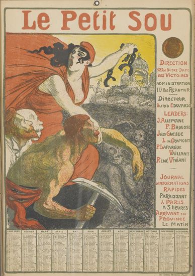 Le Petit Sou, Direction 42 des Victoires Administration 117Ree Reavmvr Directebr, Alred edwards, Leaders, J.auemane P.Brousse Jaus Gvesde, P.Lafargve Vaillant Rene Viviani, Journal Dintormations, Papides Paraissant Aparis A 3 Hevres Arrivant en Province