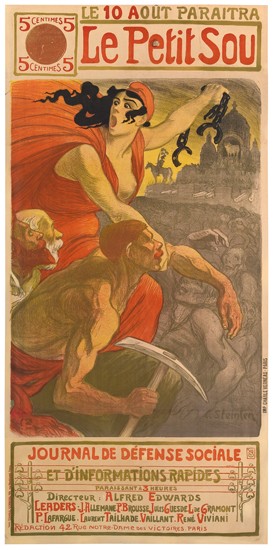 Le 10 Aout Paraitra, Le Petit Sou, 5Centimes5, 5Centimes5, Journal De Defense Sociale, Et Dinformations Rapides, Directeur Alfrede Edwards, Lerders Ja mame Pb rousse gues de l de gramont, pl. afargue laurent tailkade vaillant renl viviani redaction 42 rue not victores paris.
