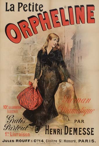 Le Petite Orpheline, Rcman Diumalique, 10c La Lyar, Par Henri Demesse 1re Livraison, Jules Rouff & Cie 14 Cloitre S! Honore Paris