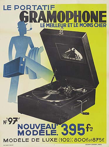 Le Portatif, Gramophone, Le Meilleur Et Le Moins Cher, N? “97”, Nouveau, Modele., 395 Frs, Modele De Luxe (102): 800 F.Et 875 F.