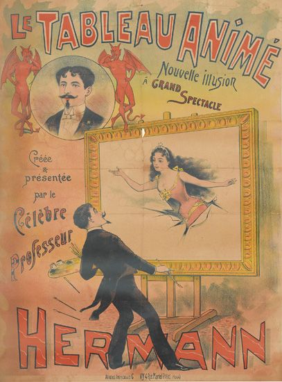 Le Tableau Anime, Nouvelle illusior, Grand Spectacle, Creee & Presentee Par le Celebre,  Professeur Hermann.