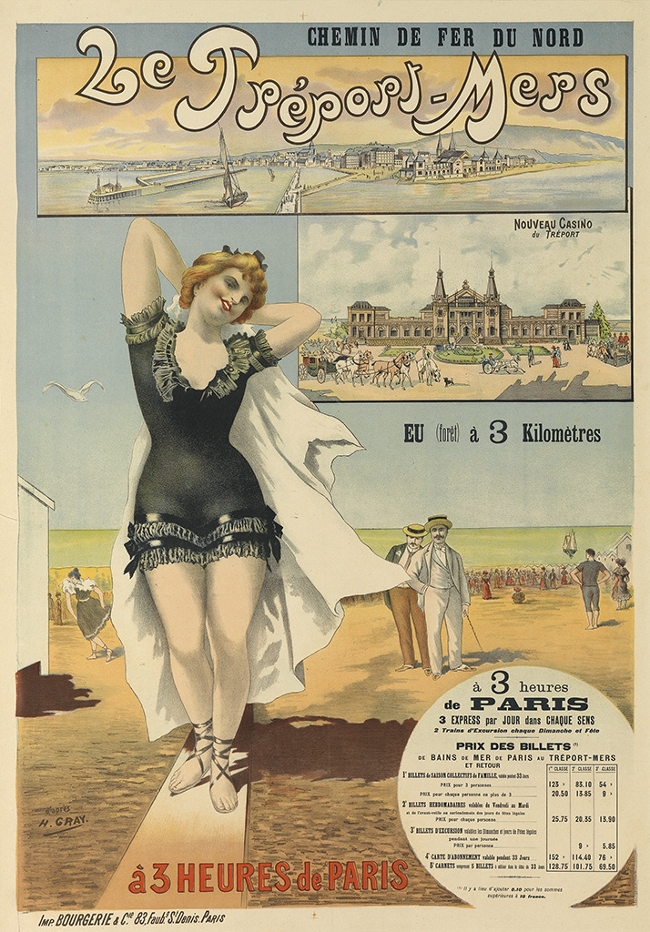 Chemin De Fer Du Nord, Le Tpepopt-Meps, Nouveau Casino du Treport, Eu (foret) a 3 Kilometres, a 3 heures, de Paris, 3 Express par Jour dans Chaque Sens, Prix Des Billets, de Bains de Mer of Paris au Treport-Mers, a3 Heures de Paris