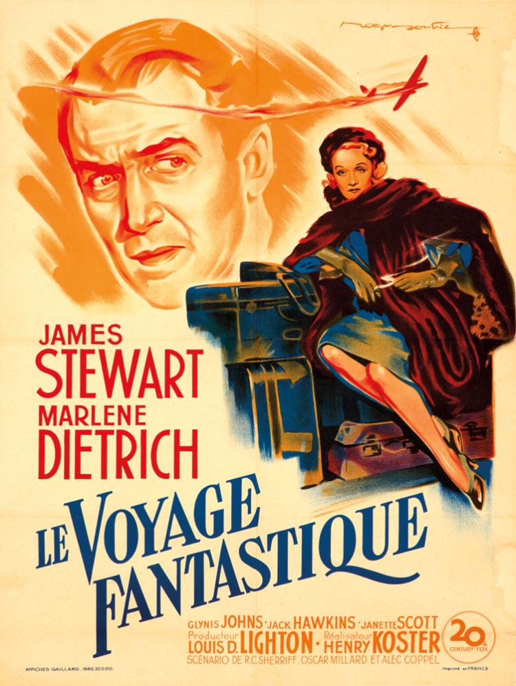James, Stewart, Marlene, Dietrich, Le Voyage, FantaSTIQUE, Glynis Johns. Jack Hawkins. JanetteScott, ProducteurLighton. Realisateur, Henry, Koster 20th, century.fox, Scenario De R.C.Sherriff. Oscar Millard Et Alec Coppel