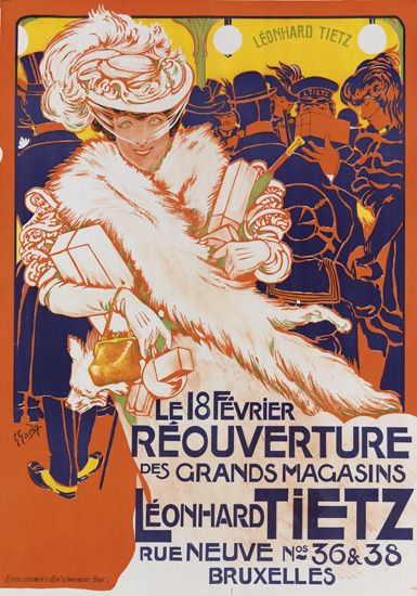 Leonhard Tietz Le 18 Fevrier Reouverture Des Grands Magasins Leonhard Tietz Rue Neuve Bruxelles Nos 36 & 38