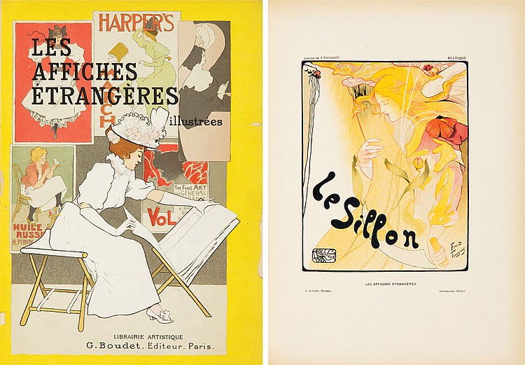Harper’s, Les, Affiches, etrangeres, Illustrees, march, vol, the fine art, gene ral, huile, russe, h. piron, librairie artistique, g. boudet. Editeur. Paris., le sillon, les