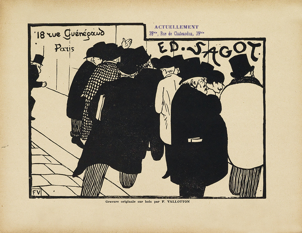 18 eue Guenegaud Paris, ED. Sagot, Gravur Originale Sur Bois Par F. Vallotton