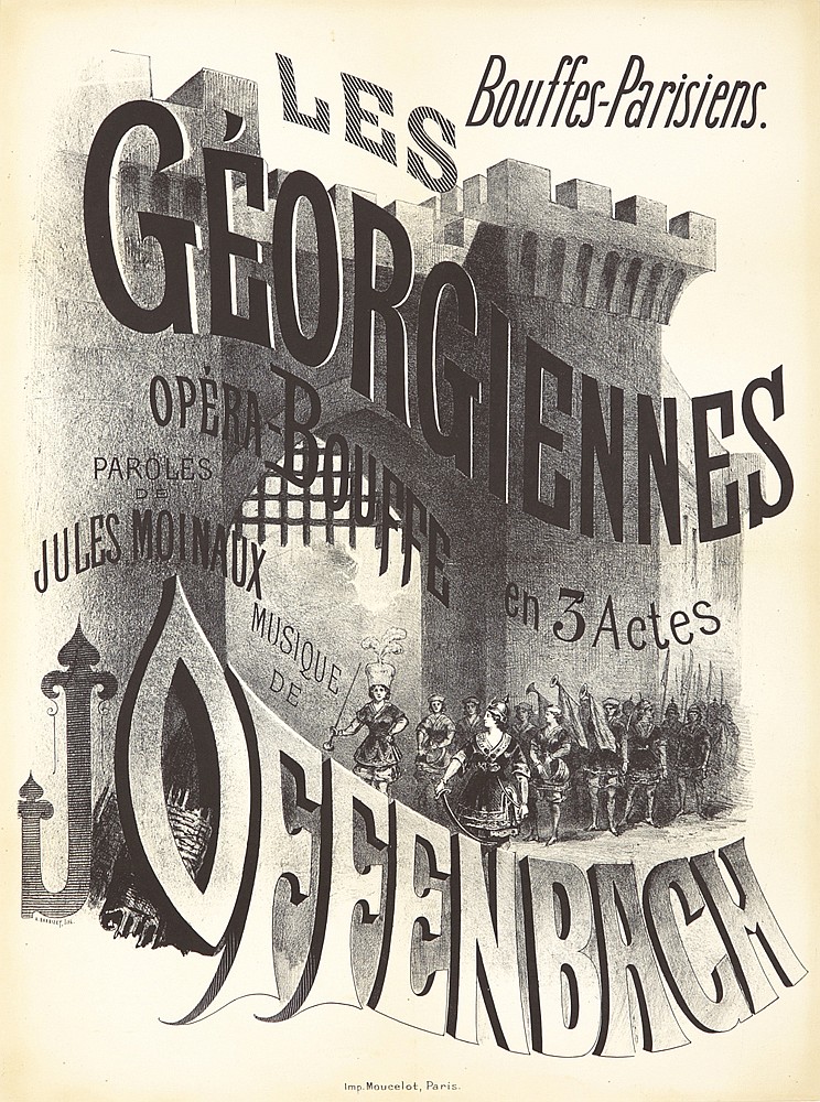 Bouffes-Parisiens., Les, Georgiennes, Opera-Bouffe, Paroles, De, Jules Moinaux, En 3 Aetes, Musique, De, Offenbach, Imp. Moucelot, Paris.