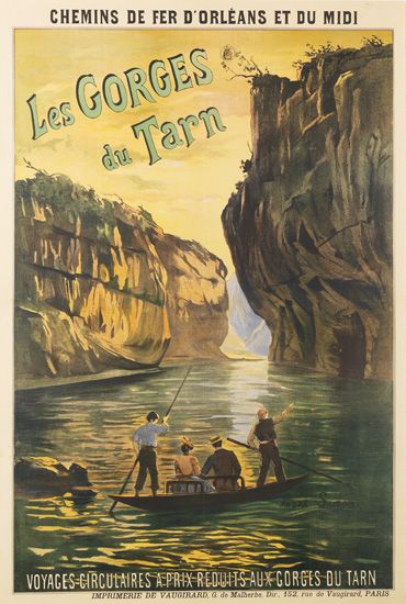 Chemins De Fer D’Orleans Et Du Midi, Les Gorges Du Tarn, Voyaces Circulaires A prix Reduits Aux Gorces Du Tarn, Imprimerie De Vaucirard G de 152 Paris