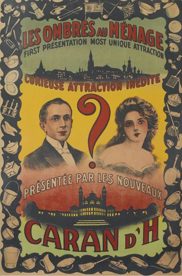 Les Ombres Au Menage, First presentation Most Unique Attraction, Curieuse Attraction Inedite, Presentee Par Les Nouveaux, Caran D’H,