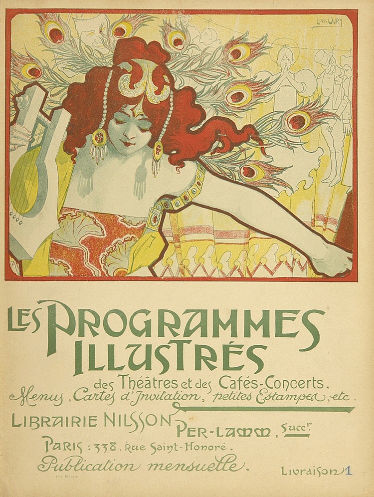 Les Programmes, Illustres, Des Theatres Et Des Cafes  Concerts, Meny, Cartes A Jnvitation, Petites Estamper, Ect, Librairie Nilsson, Per   La, Succr., Paris : 338 Rue Saint   Honore, Publication Mensulle, Livraison1