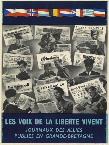 Les Voix De La Liberte Vivent, Journaux Des Allies Publies En Grande-Bretagne