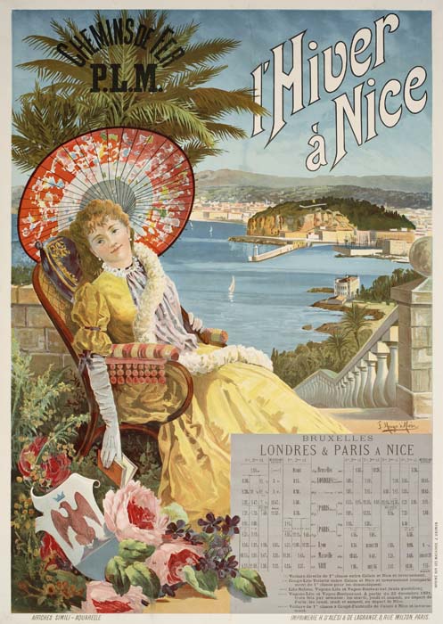Chemins De Fer P.L.M., L’hiver A Nice, Bruxelles, Londres & Paris A Nice