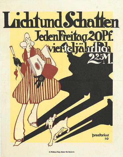 Licht Und Schatten, Jeden Freitag 20 Pf, Viertel Ja Hrlich 225M. Preetorius 10