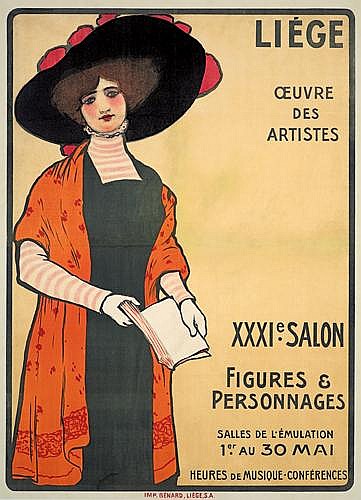 Liege, Oeuvre, Des, Artistes, Xxxie.Salon, Figures &, Personnages, Salles De L’Emulation, 1. Au 30 Mai, Heures De Musique Conferences