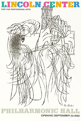 Lincoln Center, For The Performing Arts, B.Shahn, Philharmonic Hall, Opening September 23,1962