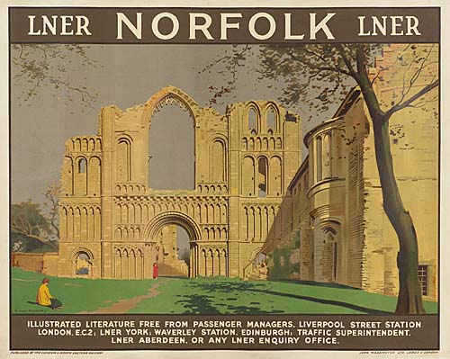 Lner Norfolk Lner, Illustrated Literature Free From Passenger Managers Liverpool Street Station, London EC2 Lner York Waverley Station Edinburgh Traffic Superintendent, Lner Aberdeen or Any Lner Enquiry Office