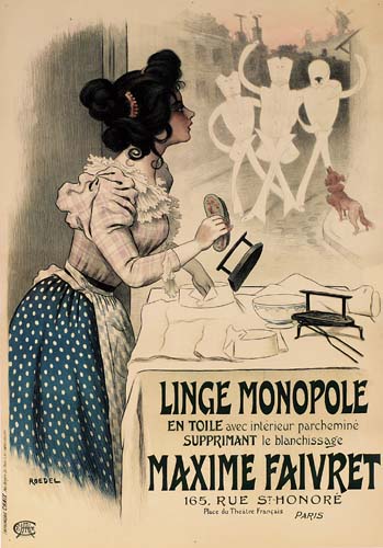 Linge Monopole, En Toile Avec Interiear Parchemine, Supprimant Le Blanchissage, Maxime faiver, 165. Rue S.Monore, Paris