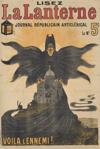 Lisez, La Lanterne, Journal Republicain Anticlerical 5c Le No, Voila Lennemi!