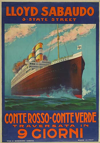 Lloyd Sabaudo, 3.State Street, Conte Rosso-Conte Verde, Traversata In, 9 Giorni