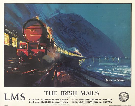 Lms The Irish Mails, 8.30 A.M Euston To Holyhead 12.15 Noon Holyhead, To Euston, 8.45 P.m Euston To Holyhead, 12.13 nlght Holyhead To Euston