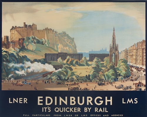 Lner Edinburgh Lms, It’S Quicker By Rail, Full Particulars From Lner Or Lms Offices And Agencies