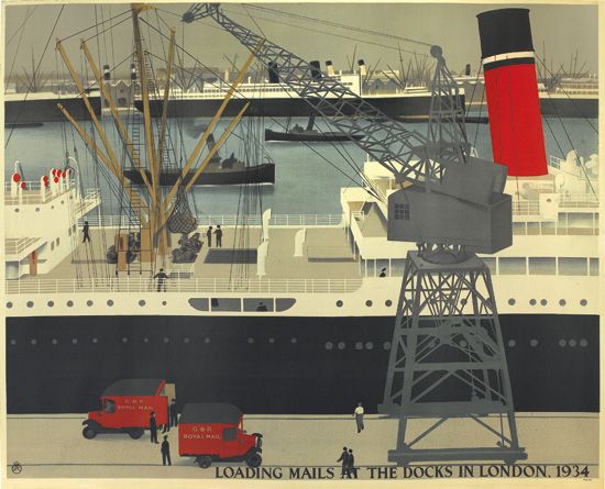 Loading Mails At The Docks In London. 1934