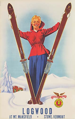 Flexible Flyer, Splitkein, Logwood , At Mt. Mansfield Stowe. Vermont