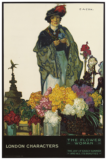 E.A.Cox, London Characters, The Flower Woman The joy Of Early Svmmer And All Its Beauties