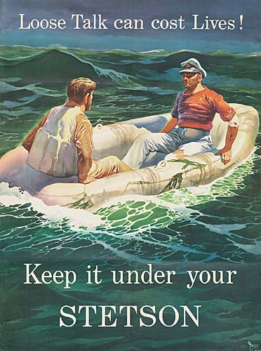 Loose Talk Can Cost Lives!, Keep It Under Your, Stetson