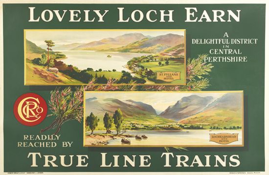 Lovely Loch Earn, A delightful district In Central Perthshire, CRQ, Readily Reached By,  True Line Trains
