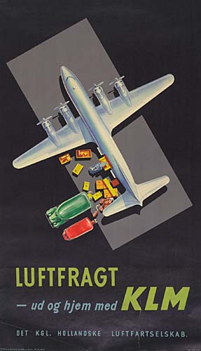 Luftfragt, -Ud Og Hjem Med Klm, Det Kgl Hollandsks Luftfartselskab.