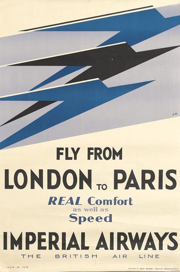 Ly From London To Paris, Real Comfort As Well As Speed, Imperial Airways, The British Air Line