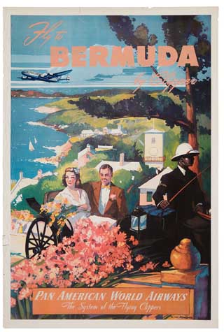 Fly To, Bermuda, By Clipper, Pan American World Airways, The System Of The Tlging Copper