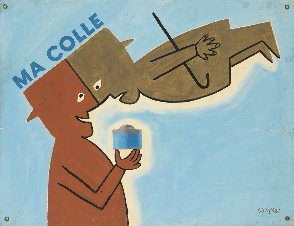 Ma colle, blue poster, two men