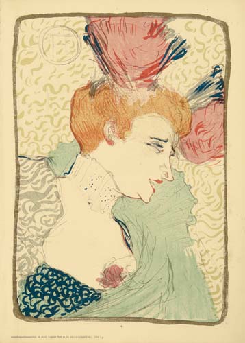 Woman in blue and green with a pink headdress, smaller poster