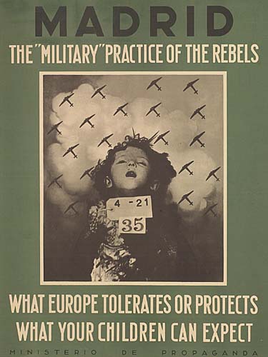 Madrid the Military Practice of the Rebels, child, planes
