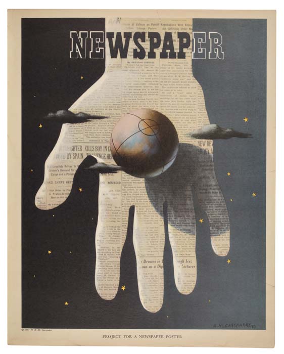 Newspaper, Project for a Newspaper Poster, hand
