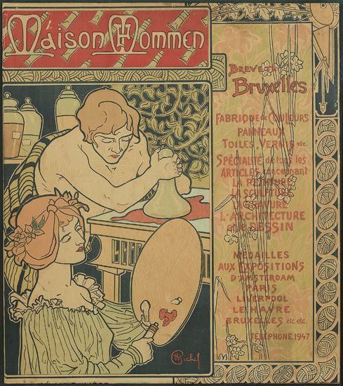 Maison Mommen, couple at a table, Breves Bruxelles