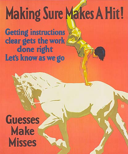 Making Sure Makes a Hit, red poster, acrobatics