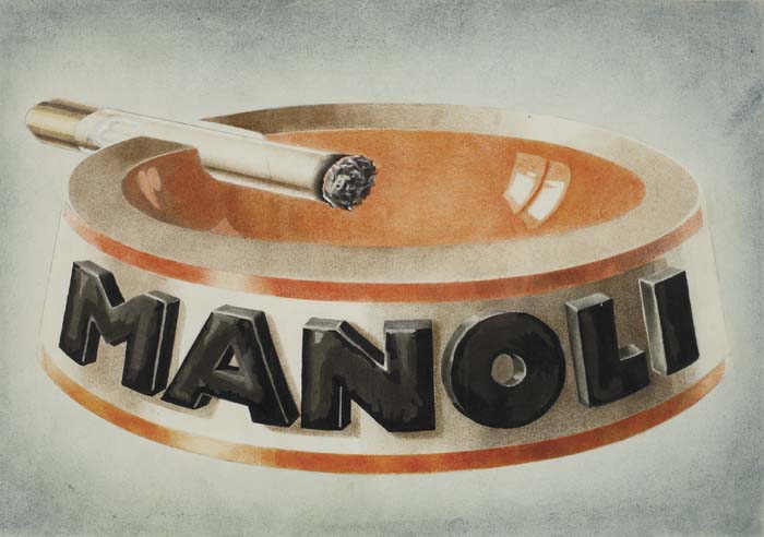 Manoli, cigarette, ash tray