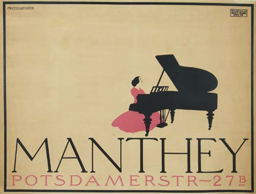 Manthey Potsdamerstr 27B, woman in pink plays the piano