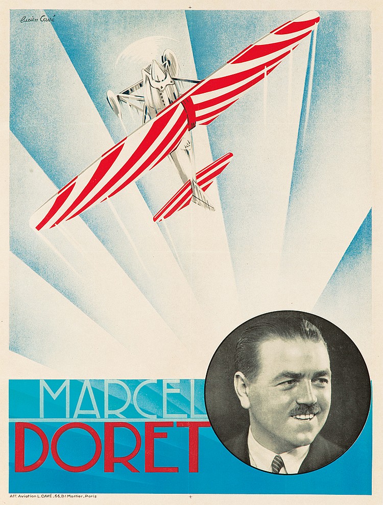 Marcel Doret, striped plane