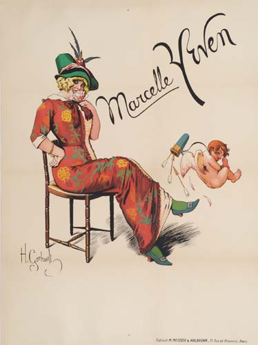 Marcelle Yiven, woman in red and green, cherub