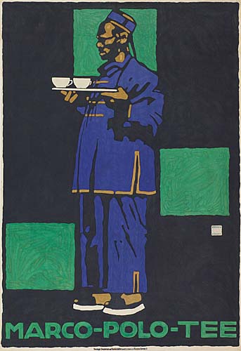 Marco Polo Tee, server in blue serves tea