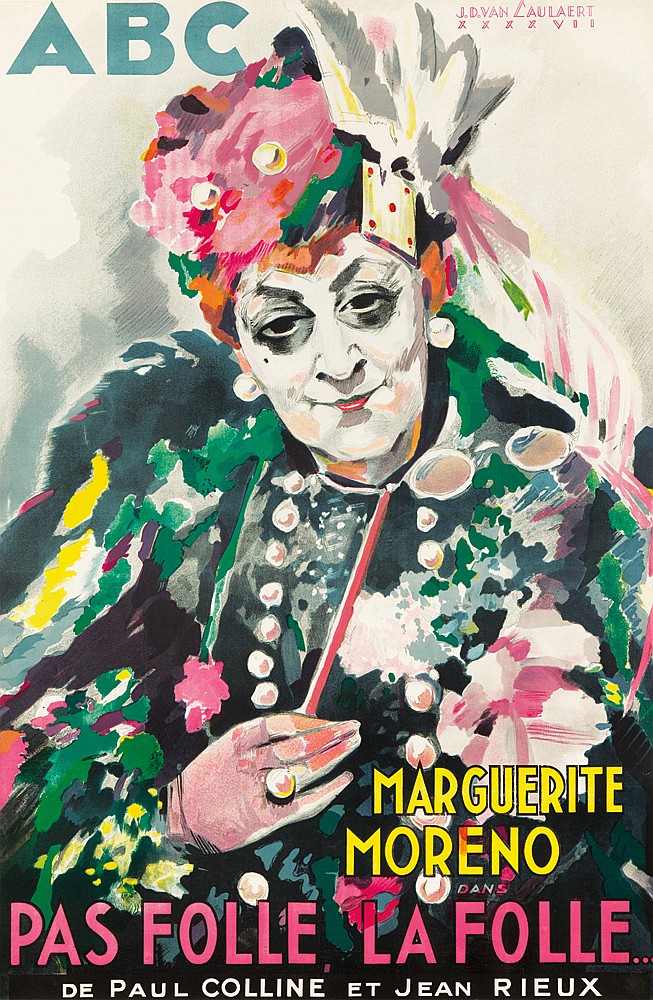 ABC Marguerite Moreno, Pas Folle la Folle, woman in green dress